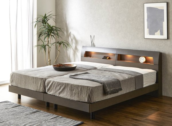 画像1: ウェーブ ベッドフレーム (1)